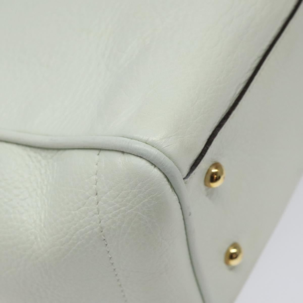 Loewe Heritage Leather White Leather Tote Bag Bag (Pre-Owned)