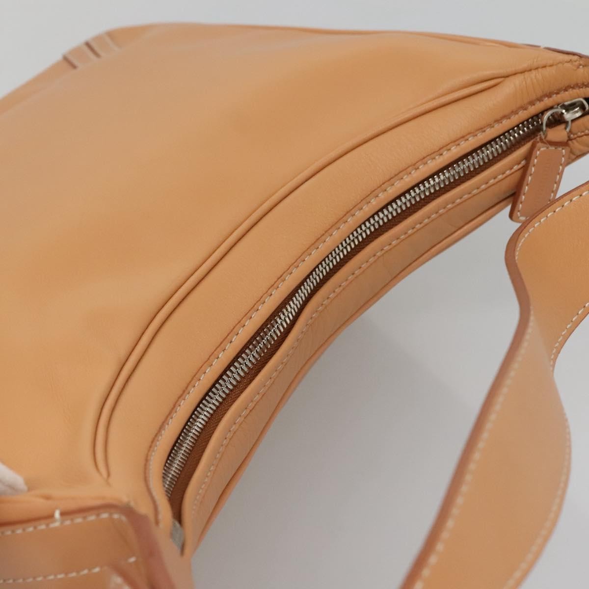 Burberry Shoulder Leather Beige Leather Shoulder Bag Bag (Pre-Owned)