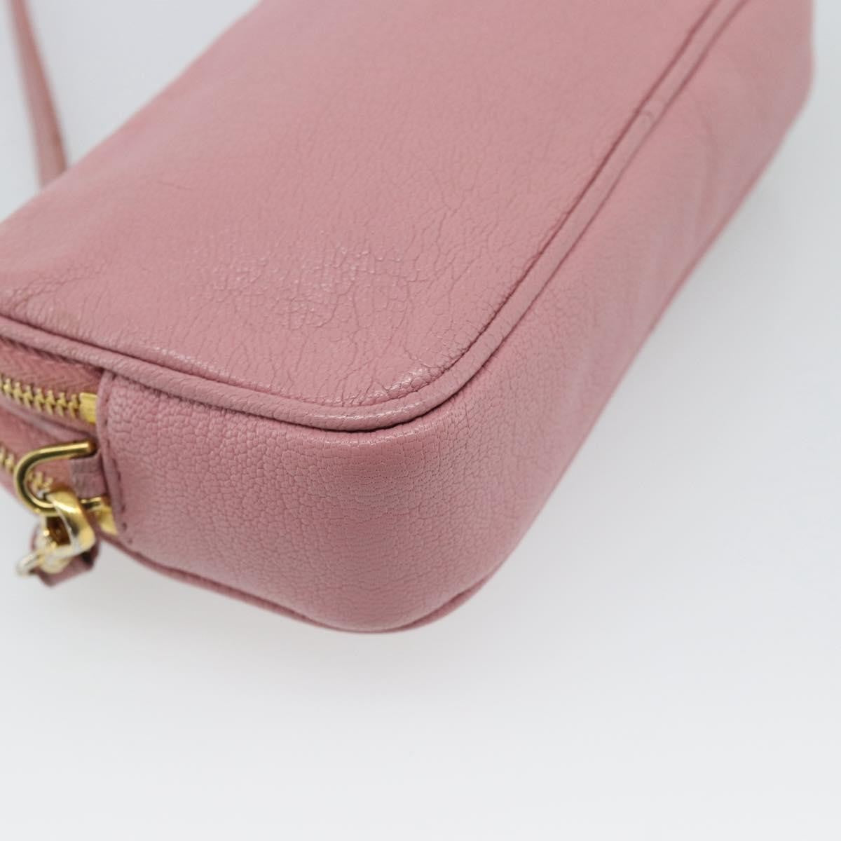 Miu Miu Vintage Leather Pink Leather Handbag (Pre-Owned)