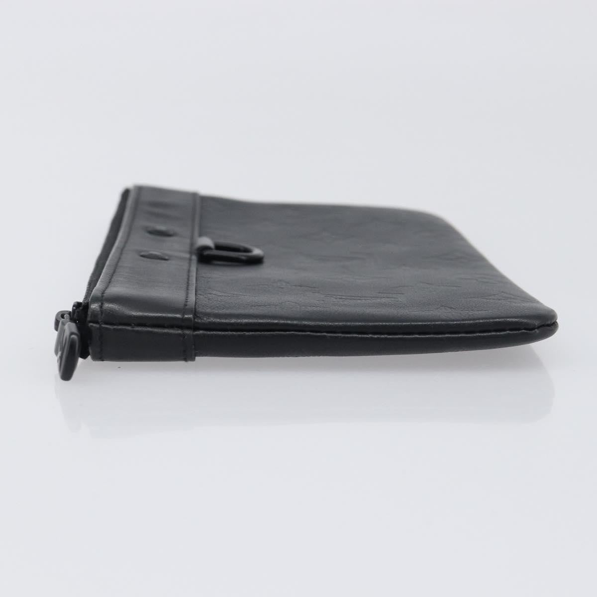 Louis Vuitton Discovery Pochette Monogram Shadow Leather Black Leather Clutche & Pouche Bag (Pre-Owned)