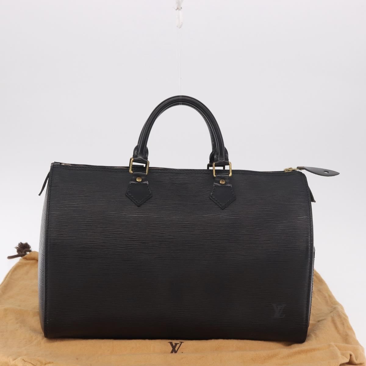 Louis Vuitton Speedy Epi Leather Black Leather Handbag (Pre-Owned)