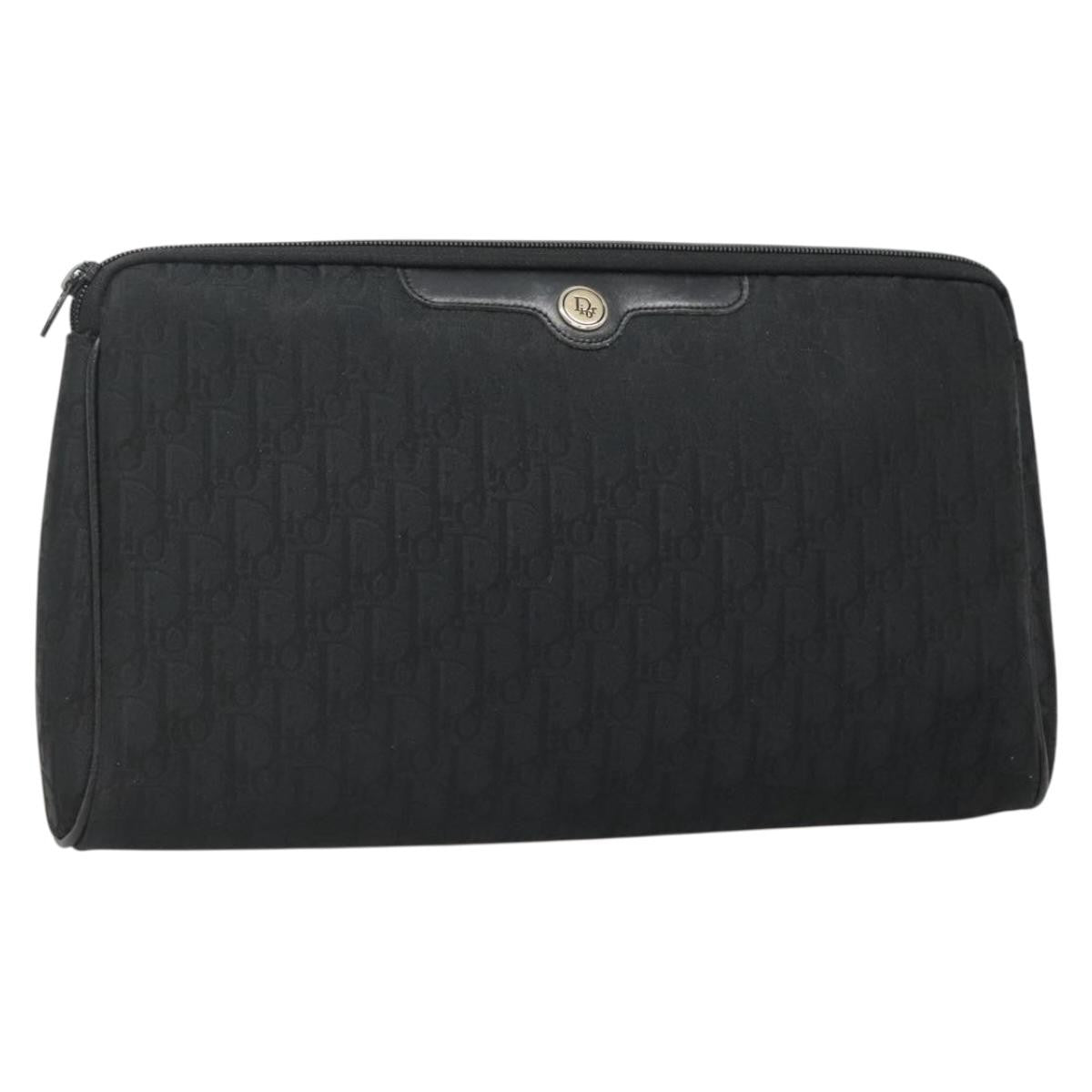 Christian Dior Trotter Diorissimo Canvas Black Canvas Clutche & Pouche Bag (Pre-Owned)