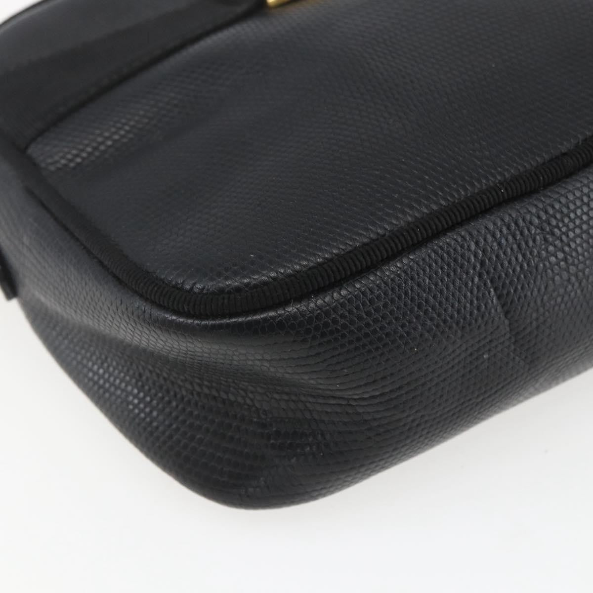 Salvatore Ferragamo Vala Leather Black Leather Shoulder Bag Bag (Pre-Owned)