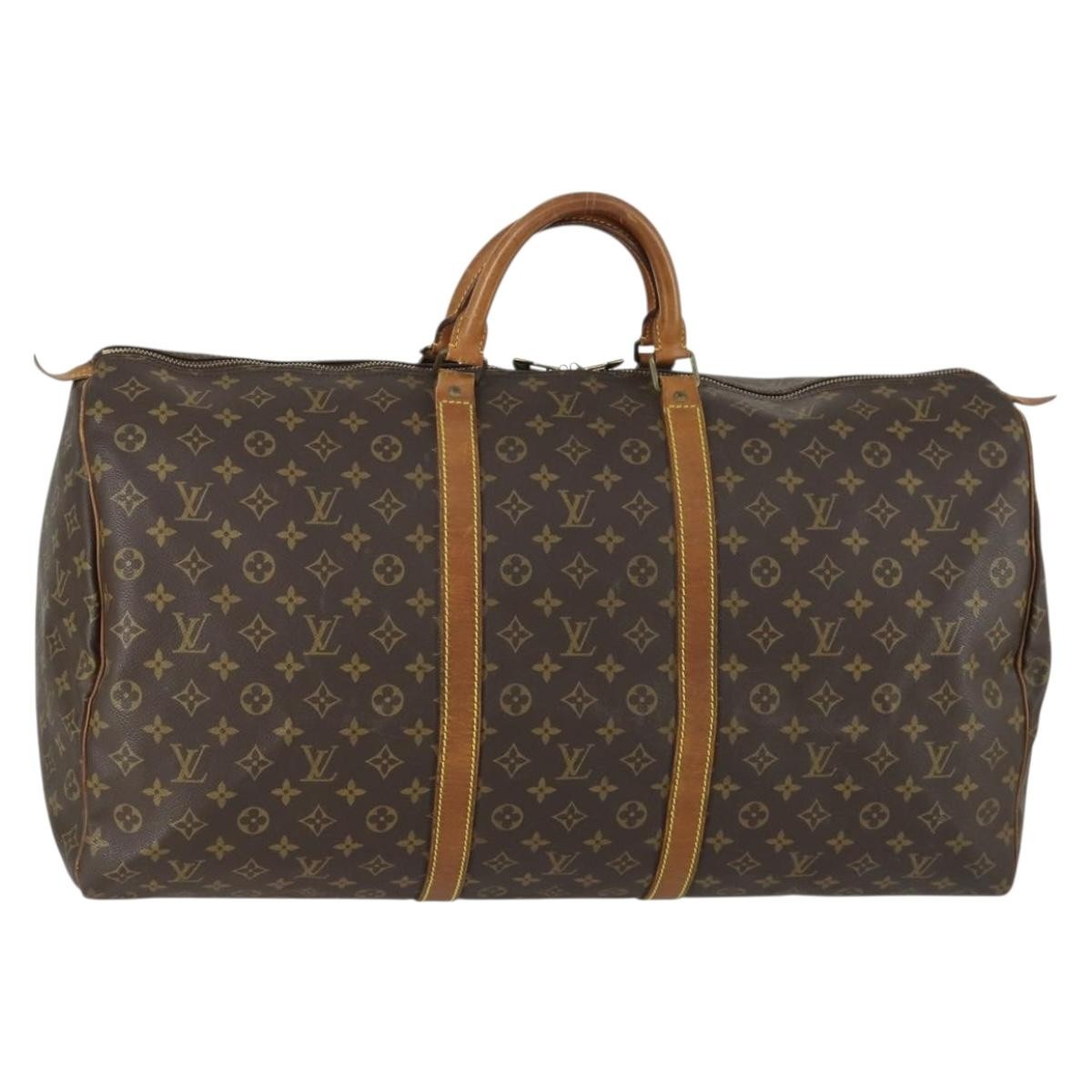 Louis Vuitton Keepall Monogram Canvas Brown Canvas Travel Bag Bag (Pre-Owned)