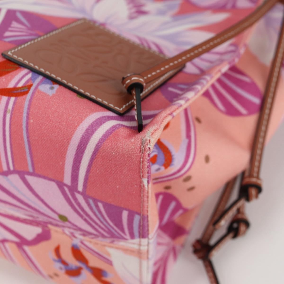 Loewe Paula's Ibiza Cushion Printed Canvas Pink Canvas Tote Bag Bag (Pre-Owned)