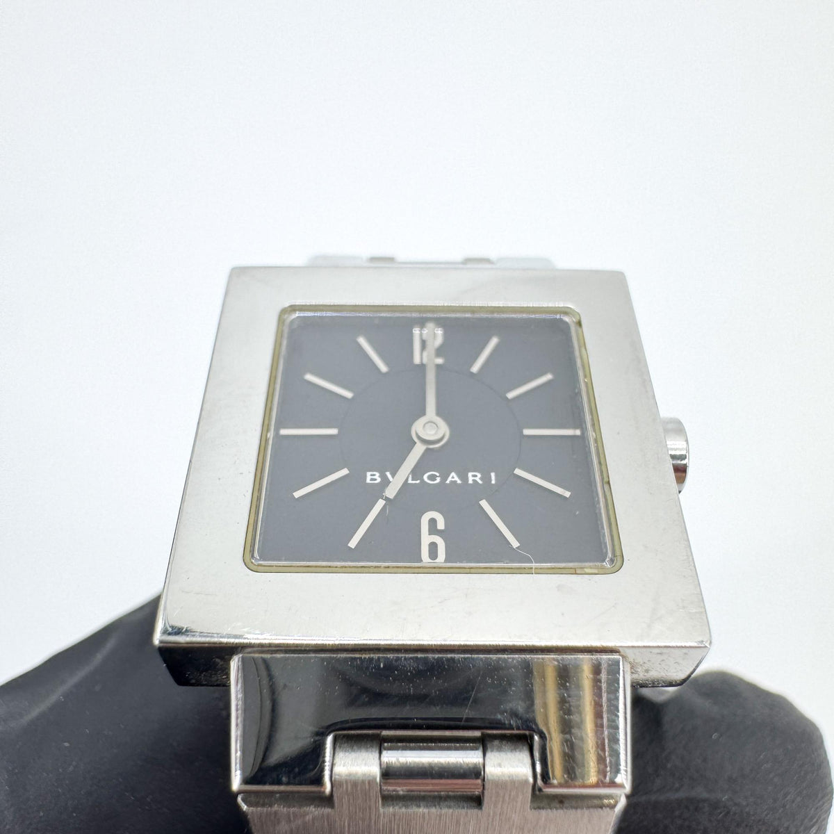 Bvlgari Quadrato Quartz Stainless Steel Watch (Pre-Owned)