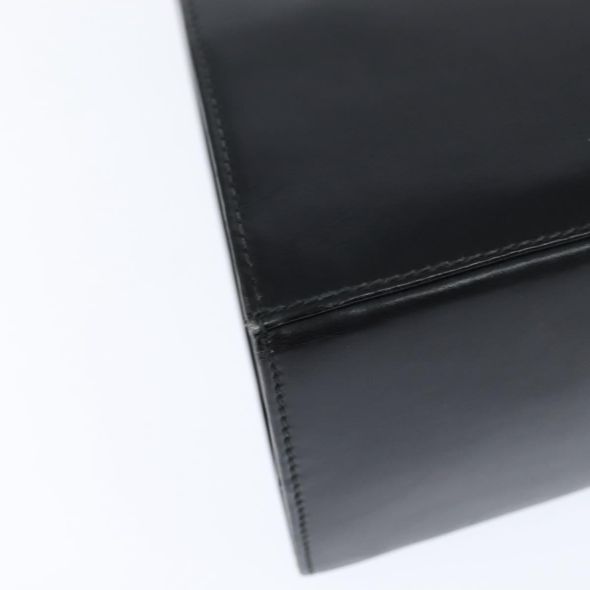 Salvatore Ferragamo Gancini Convertible Top Handle Leather Black Leather Handbag (Pre-Owned)