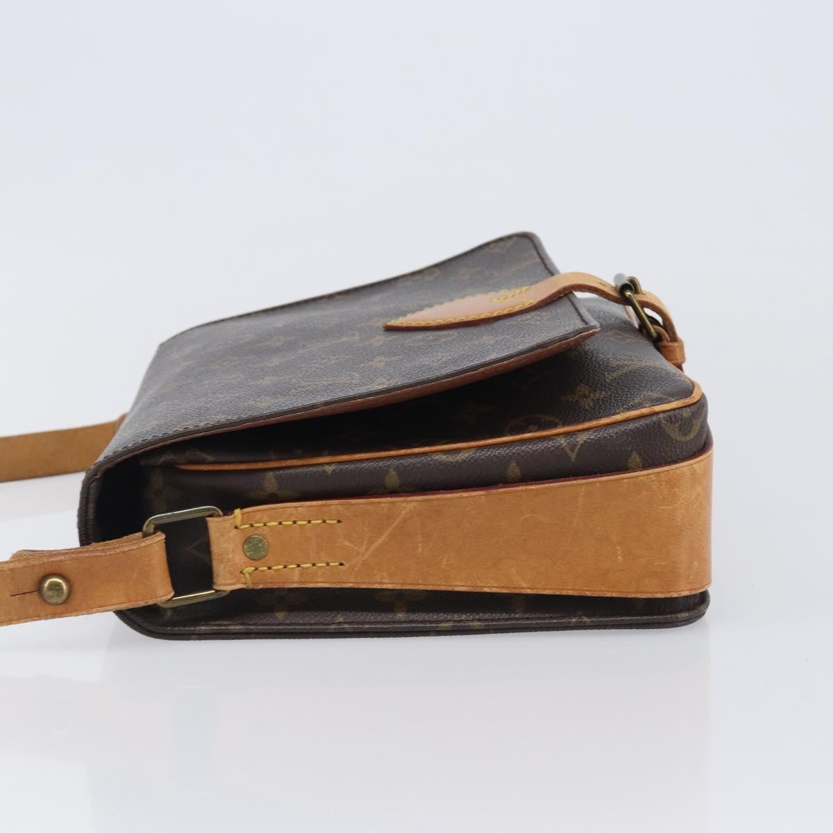 Louis Vuitton Cartouchiere Monogram Canvas Brown Canvas Handbag (Pre-Owned)