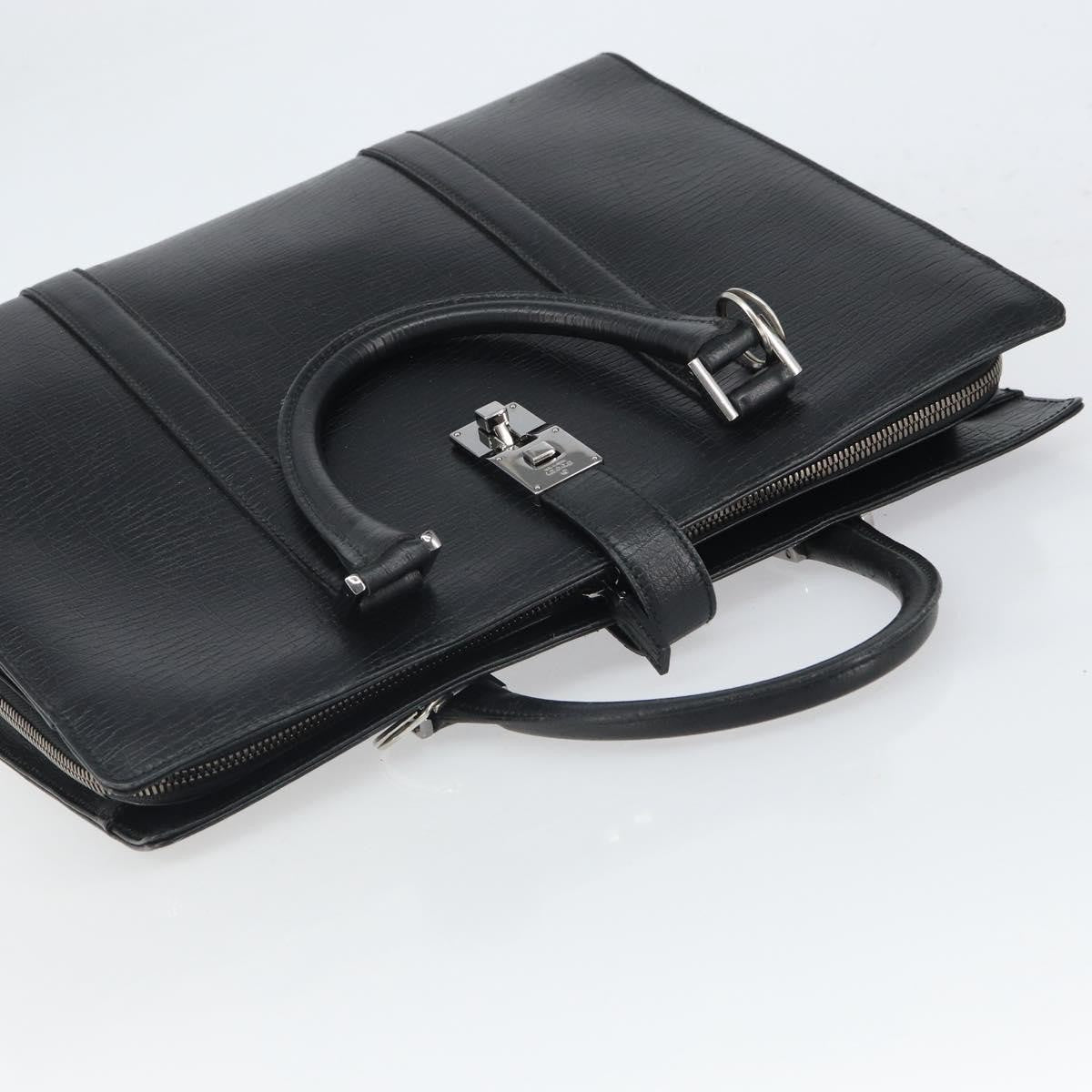 Gucci Vintage Leather Black Leather Handbag (Pre-Owned)