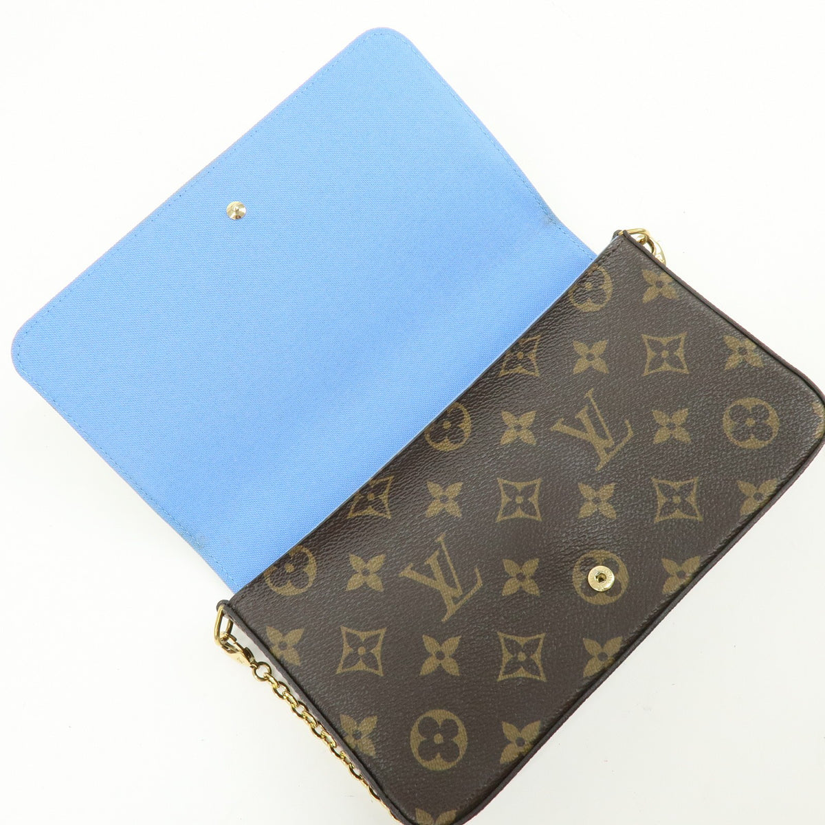 Louis Vuitton Felicie Pochette Limited Edition Vivienne Xmas Monogram Canvas Brown Canvas Clutche & Pouche Bag (Pre-Owned)