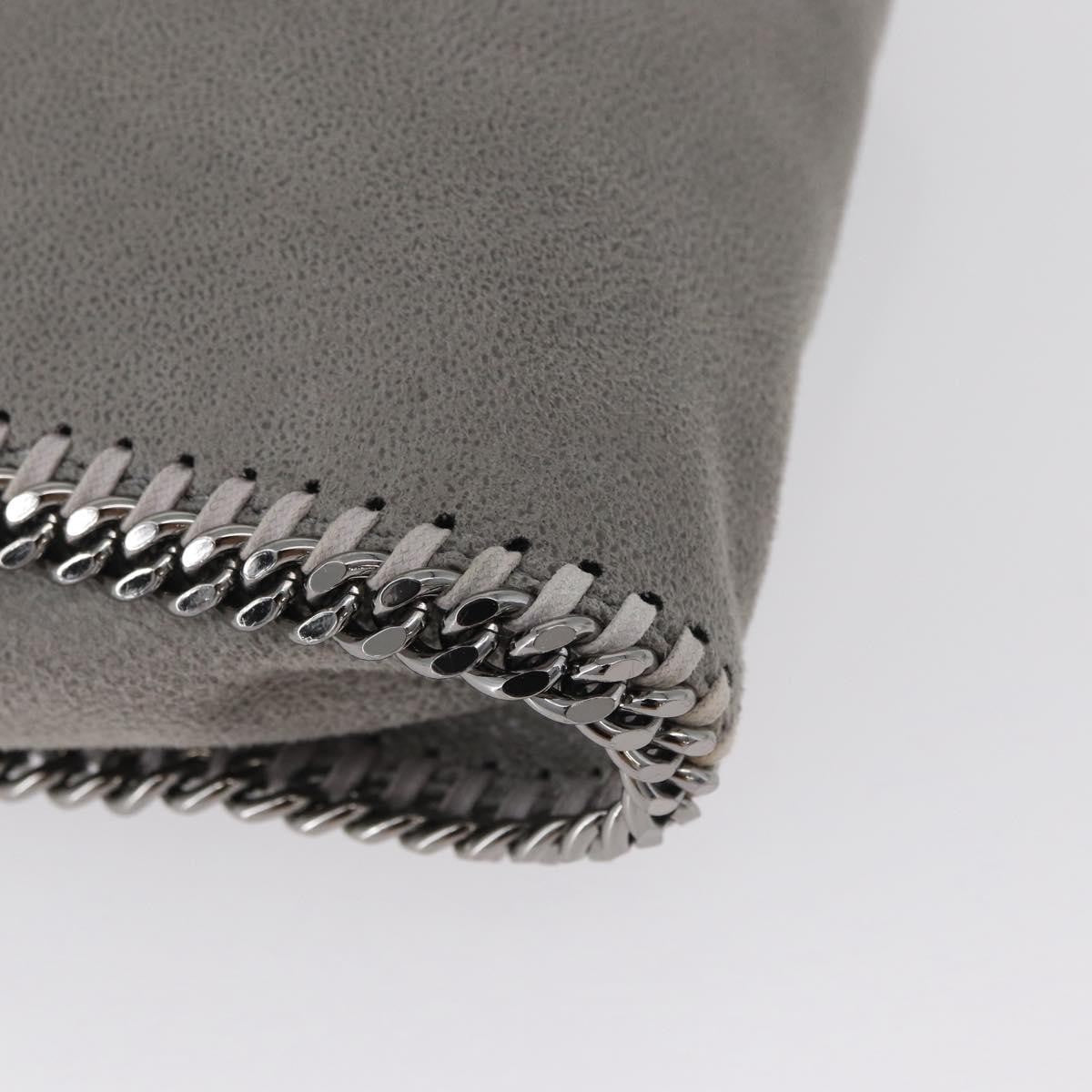 Stella Mccartney Falabella Fold Over Faux Leather Gray Polyester Shoulder Bag Bag (Pre-Owned)