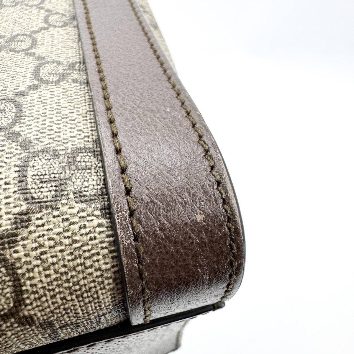 Gucci Ophidia Top Handle Gg Coated Canvas Brown Canvas Tote Bag Bag (Pre-Owned)