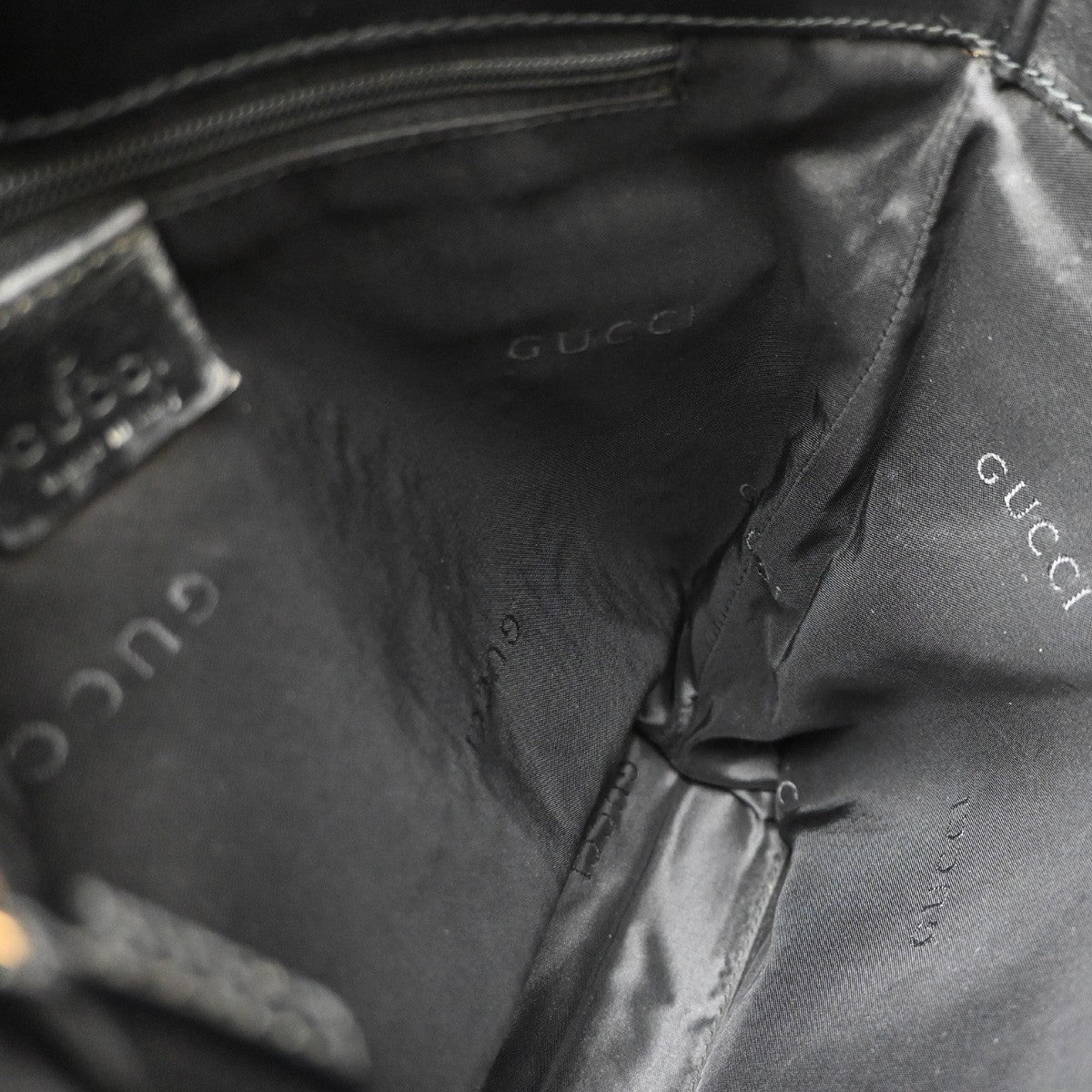 Gucci Vintage Bucket Shopping Gg Canvas Black Canvas Tote Bag Bag (Pre-Owned)