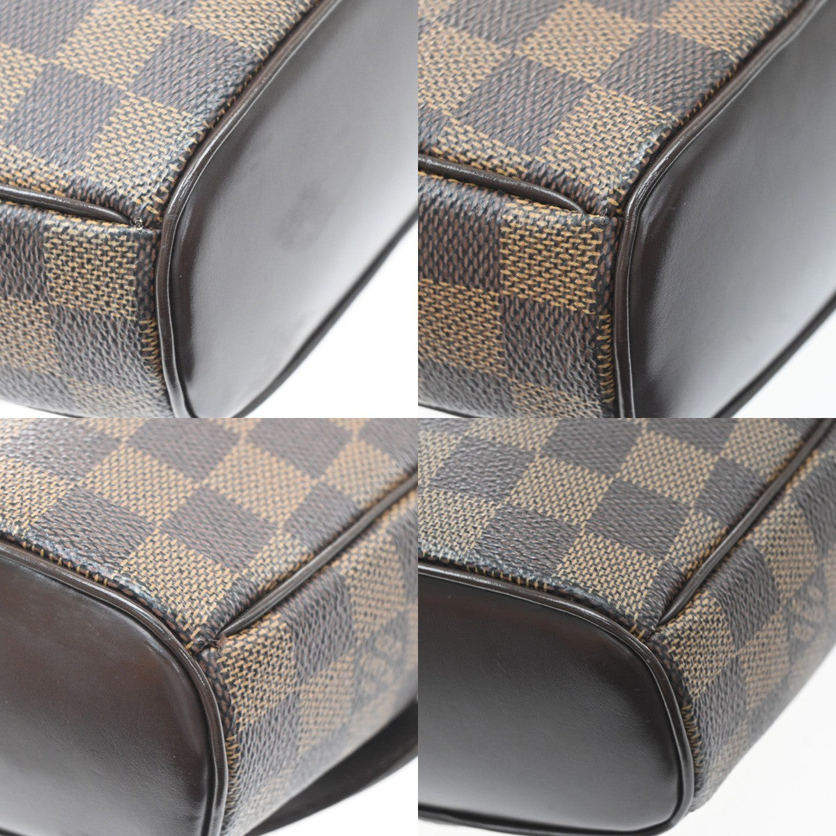 Louis Vuitton Ipanema Damier Brown Leather Shoulder Bag Bag (Pre-Owned)