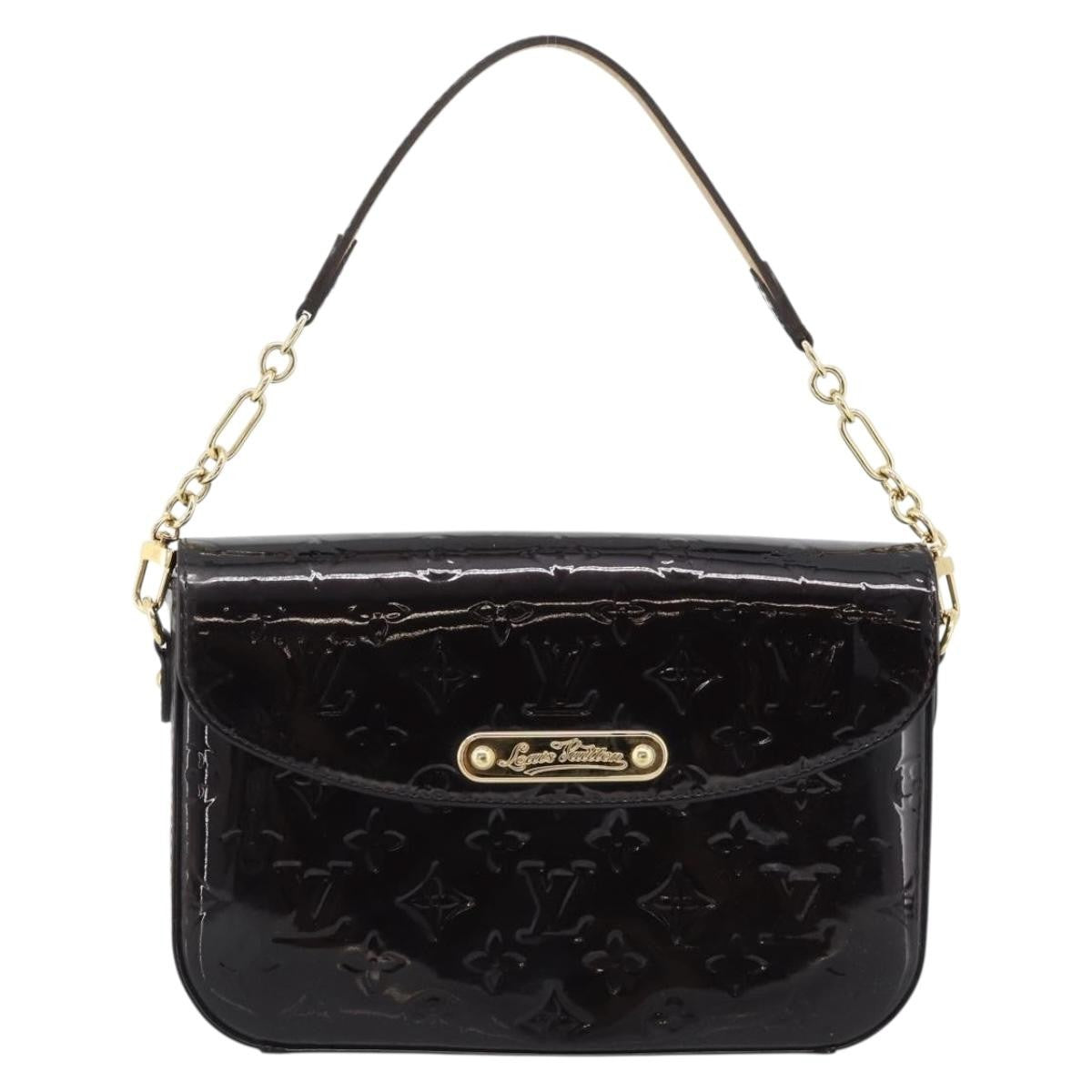 Louis Vuitton Rodeo Drive Monogram Vernis Black Patent_Leather Handbag (Pre-Owned)