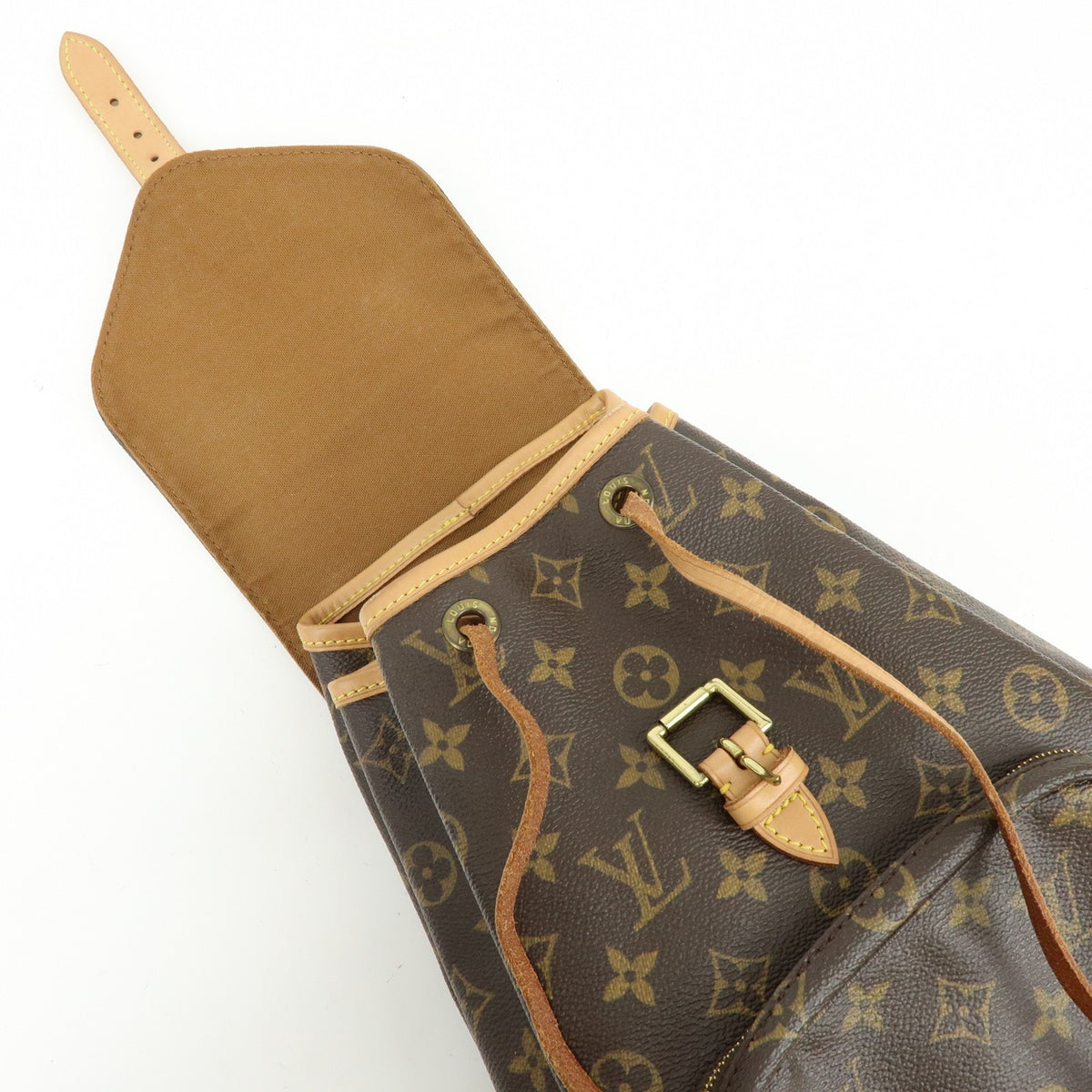 Louis Vuitton Vintage Montsouris Monogram Canvas Brown Canvas Backpack Bag (Pre-Owned)