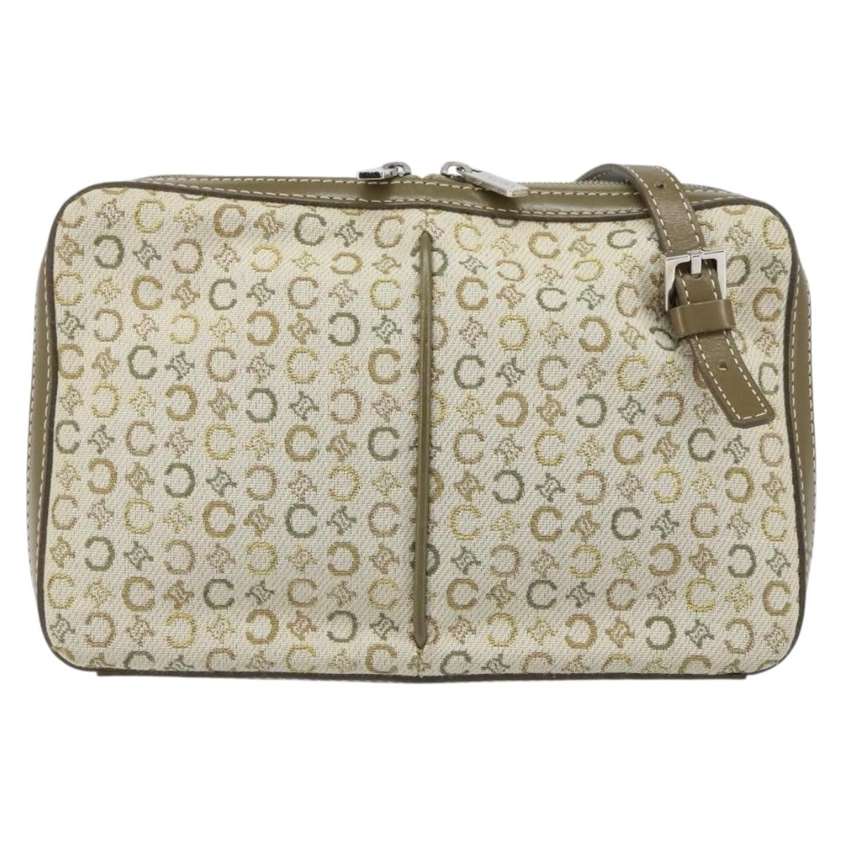 Celine C Macadam Shoulder Canvas Khaki Canvas Shoulder Bag Bag (Pre-Owned)
