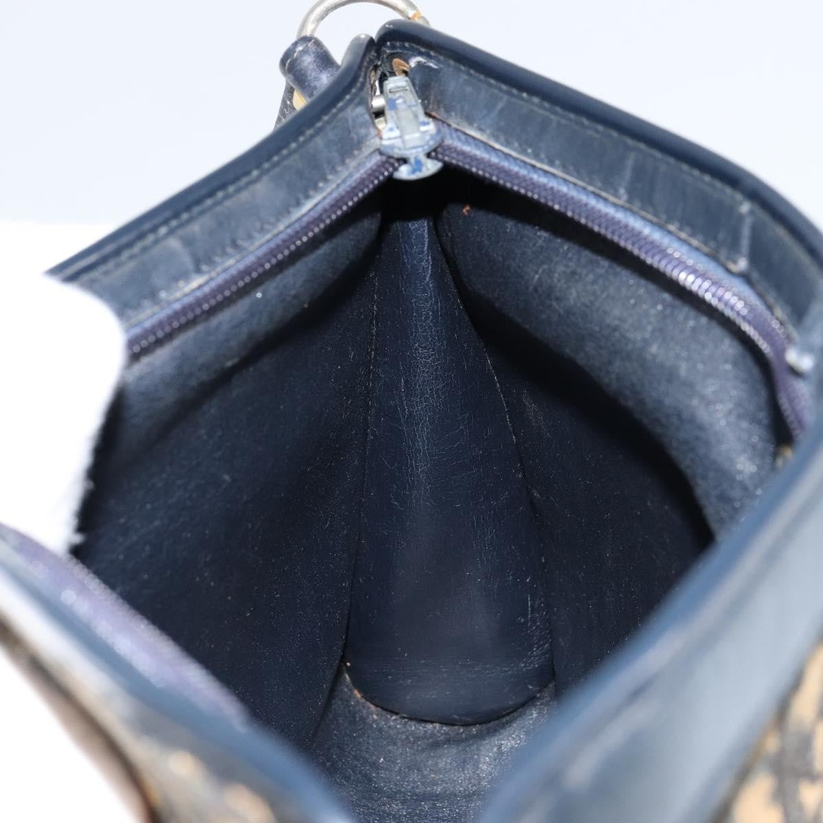 Christian Dior Vintage Trotter Canvas Navy Canvas Shoulder Bag Bag (Pre-Owned)