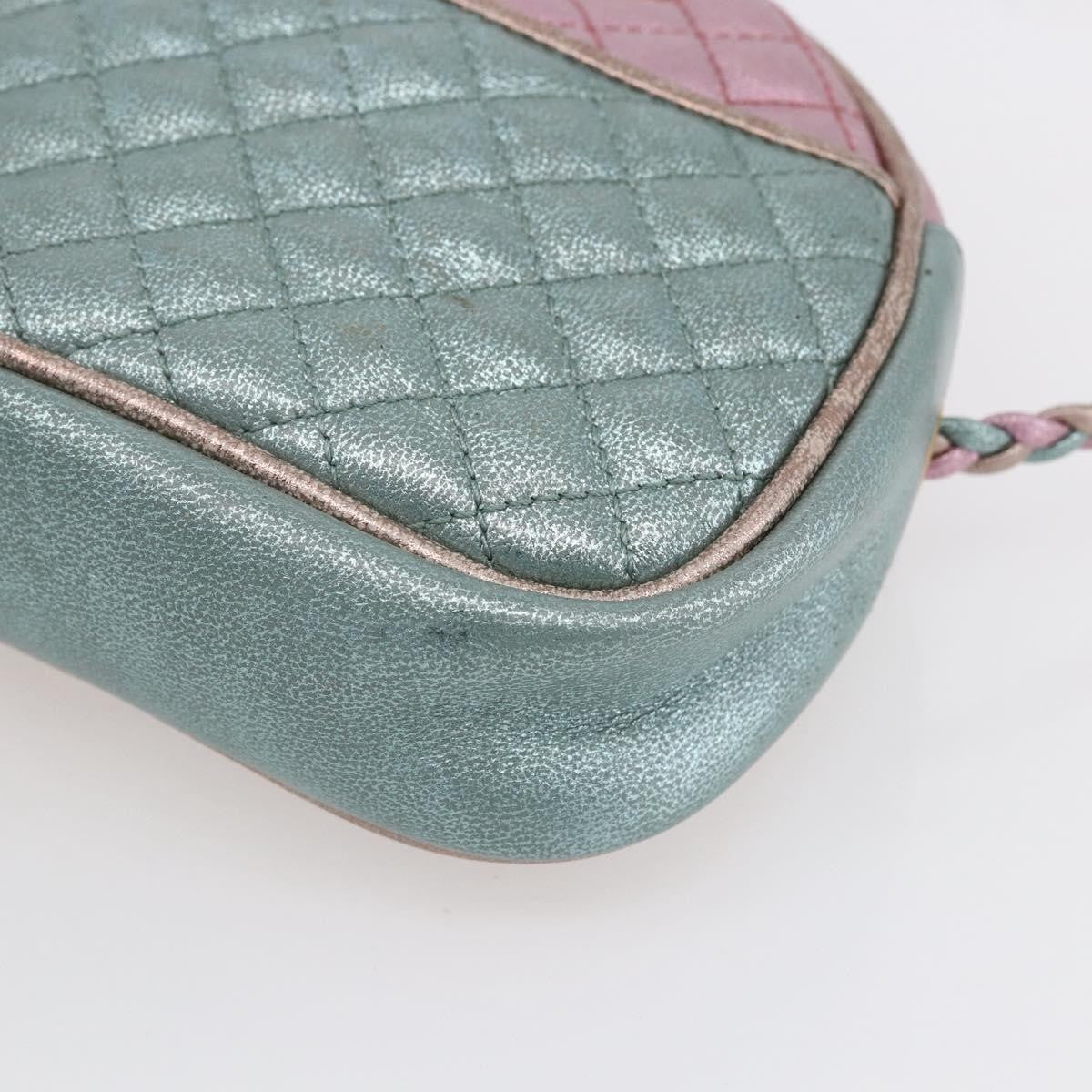 Gucci Trapuntata Camera Lambskin Blue Leather Shoulder Bag Bag (Pre-Owned)