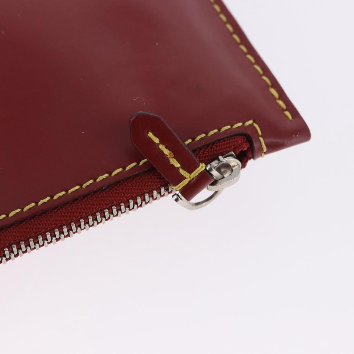 Louis Vuitton Neverfull Leather Red Leather Clutche & Pouche Bag (Pre-Owned)
