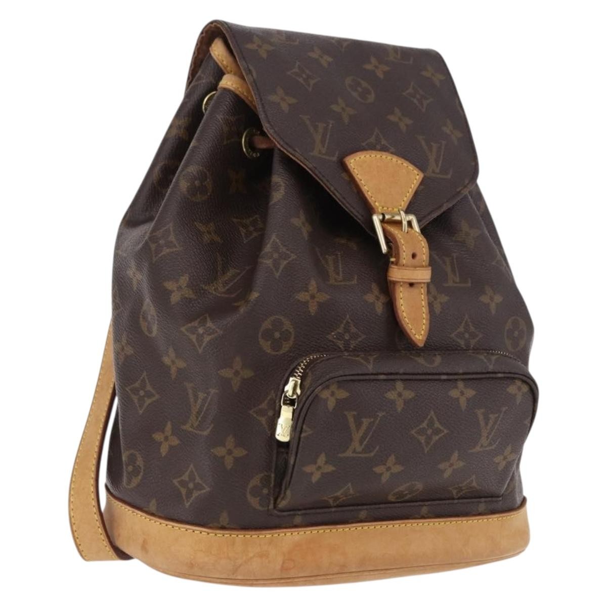 Louis Vuitton Vintage Montsouris Monogram Canvas Brown Canvas Backpack Bag (Pre-Owned)