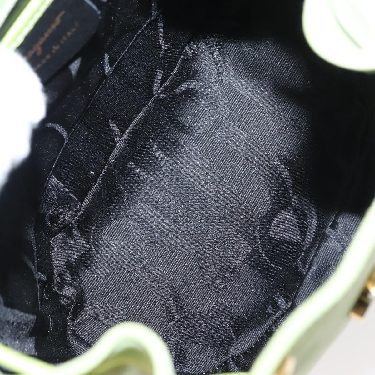Salvatore Ferragamo Gancini Suede Green Suede Backpack Bag (Pre-Owned)