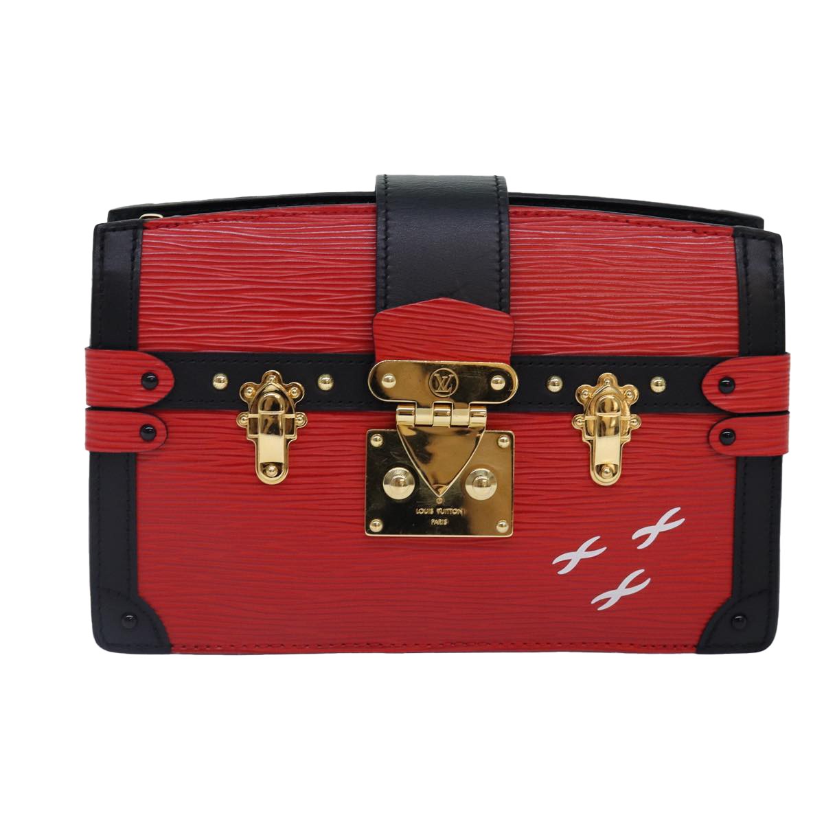 Louis Vuitton Trunk Clutch Epi Leather Red Leather Shoulder Bag Bag (Pre-Owned)