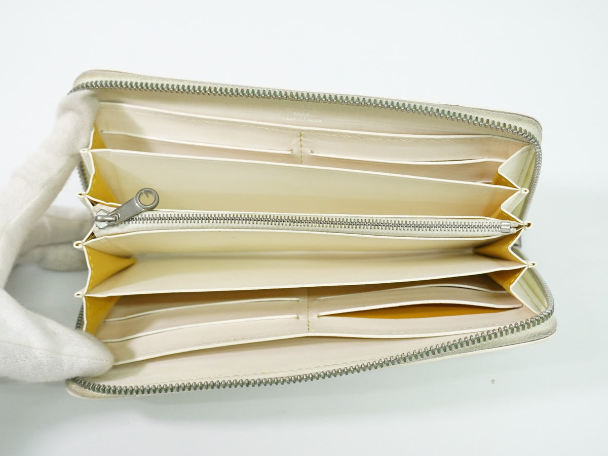 Goyard Matignon Zip Coated Canvas With Leather White Canvas Card Holders Accessory (Pre-Owned)