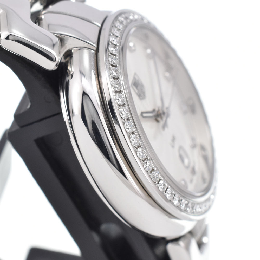 Tag Heuer Link Quartz Stainless Steel With Diamond Bezel And Markers Watch (Pre-Owned)