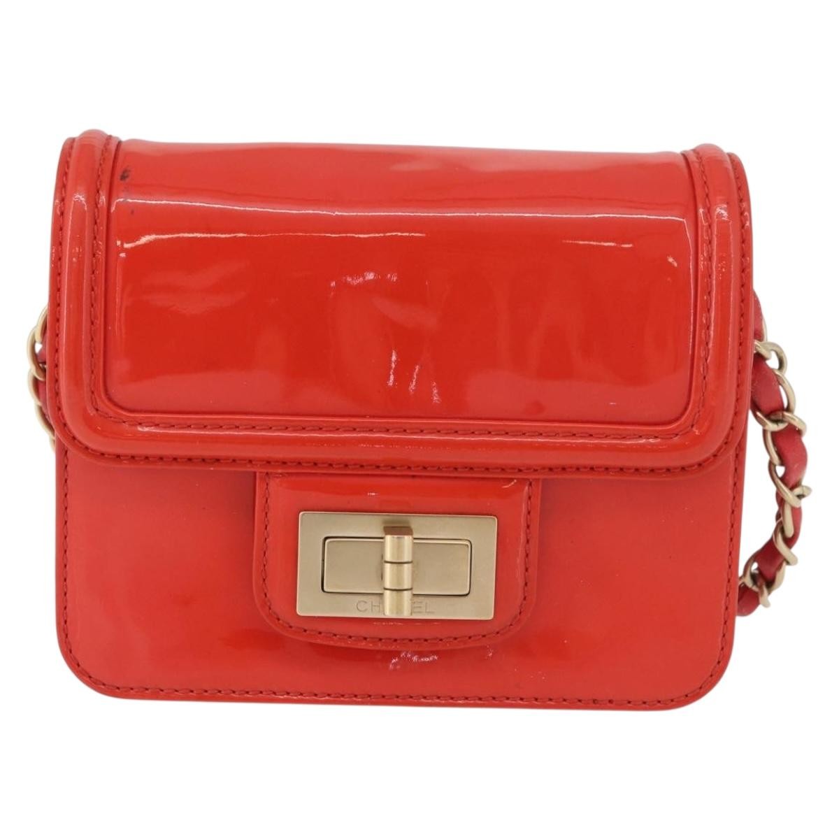 Chanel Reissue 2.55 Clutch Patent Leather Red Patent_Leather Shoulder Bag Bag (Pre-Owned)