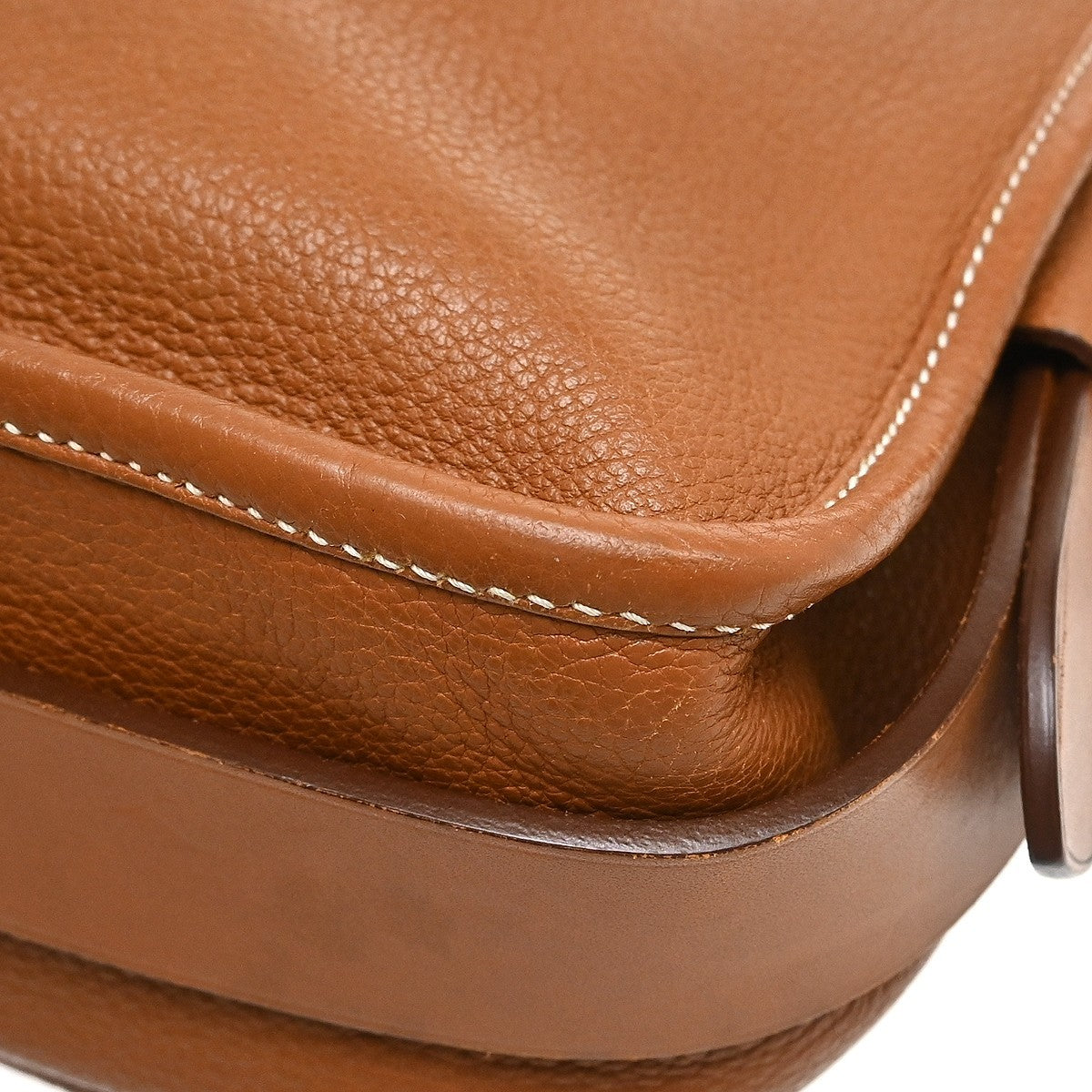 Hermes Barda Messenger Clemence Brown Leather Shoulder Bag Bag (Pre-Owned)