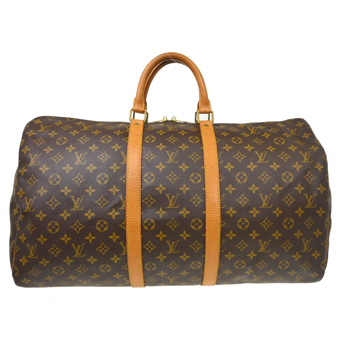 Louis Vuitton Keepall Monogram Brown Canvas Travel Bag Bag (Pre-Owned)