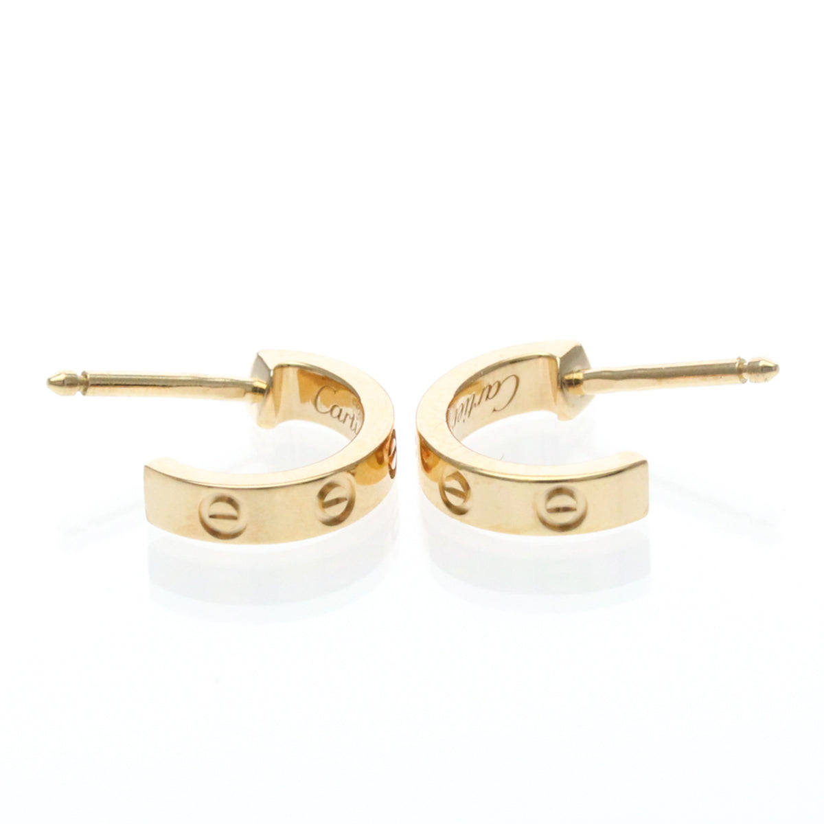 Cartier Love Hoop 18K Rose Gold Gold Pink_Gold Earrings Jewelry (Pre-Owned)