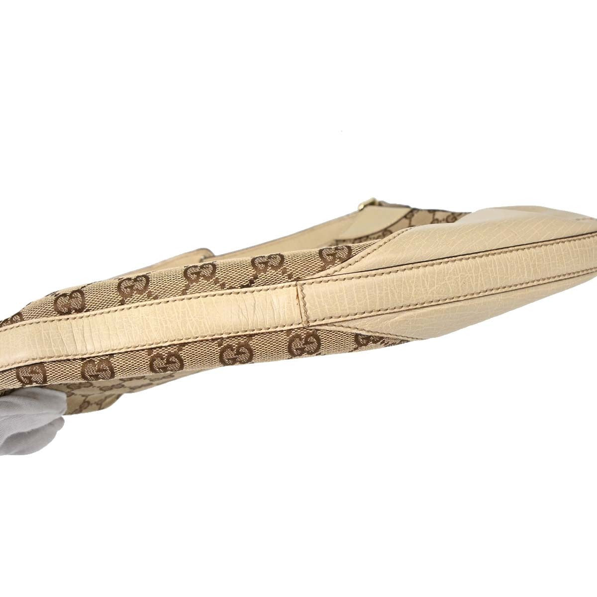 Gucci Horsebit Canvas Beige Canvas Clutche & Pouche Bag (Pre-Owned)