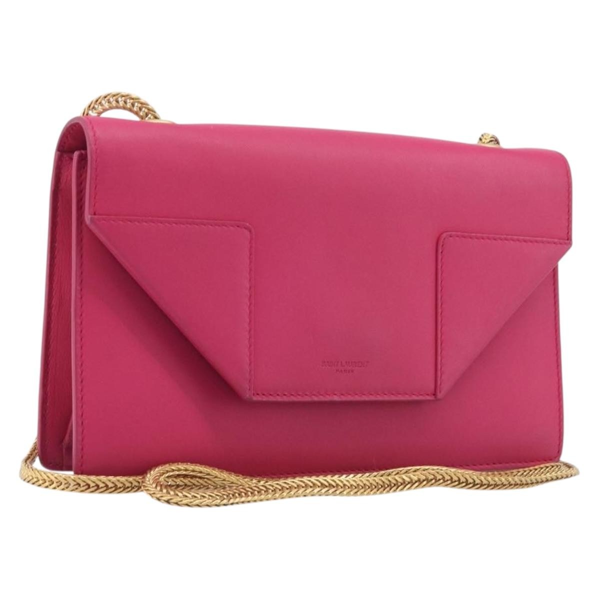 Saint Laurent Betty Leather Pink Leather Handbag (Pre-Owned)