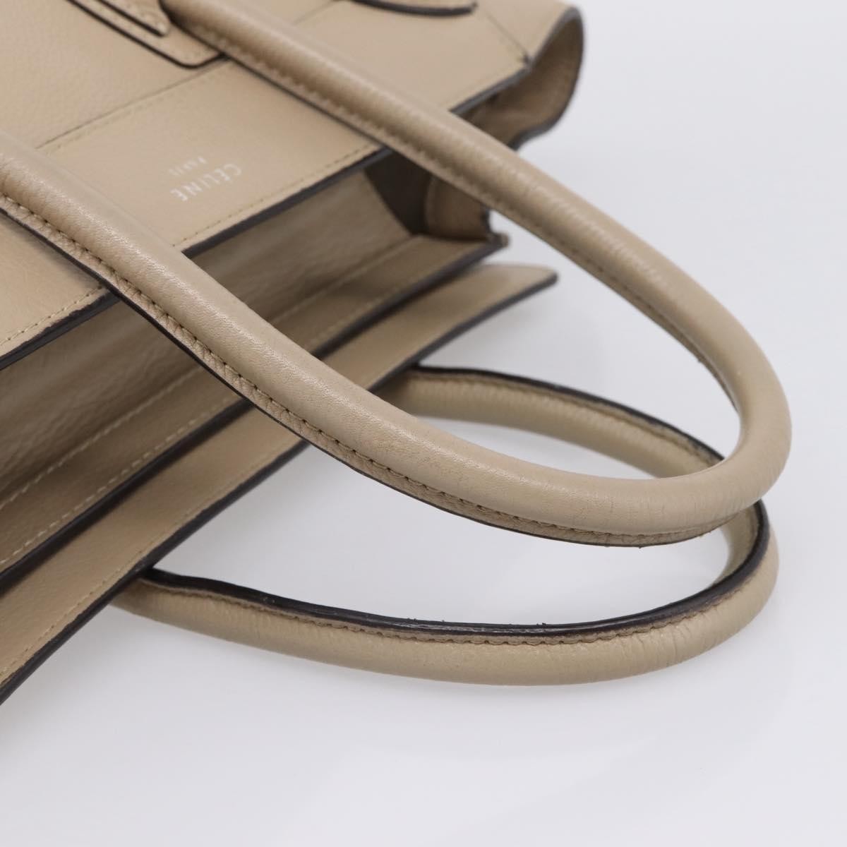 Celine Luggage Grainy Leather Beige Leather Handbag (Pre-Owned)