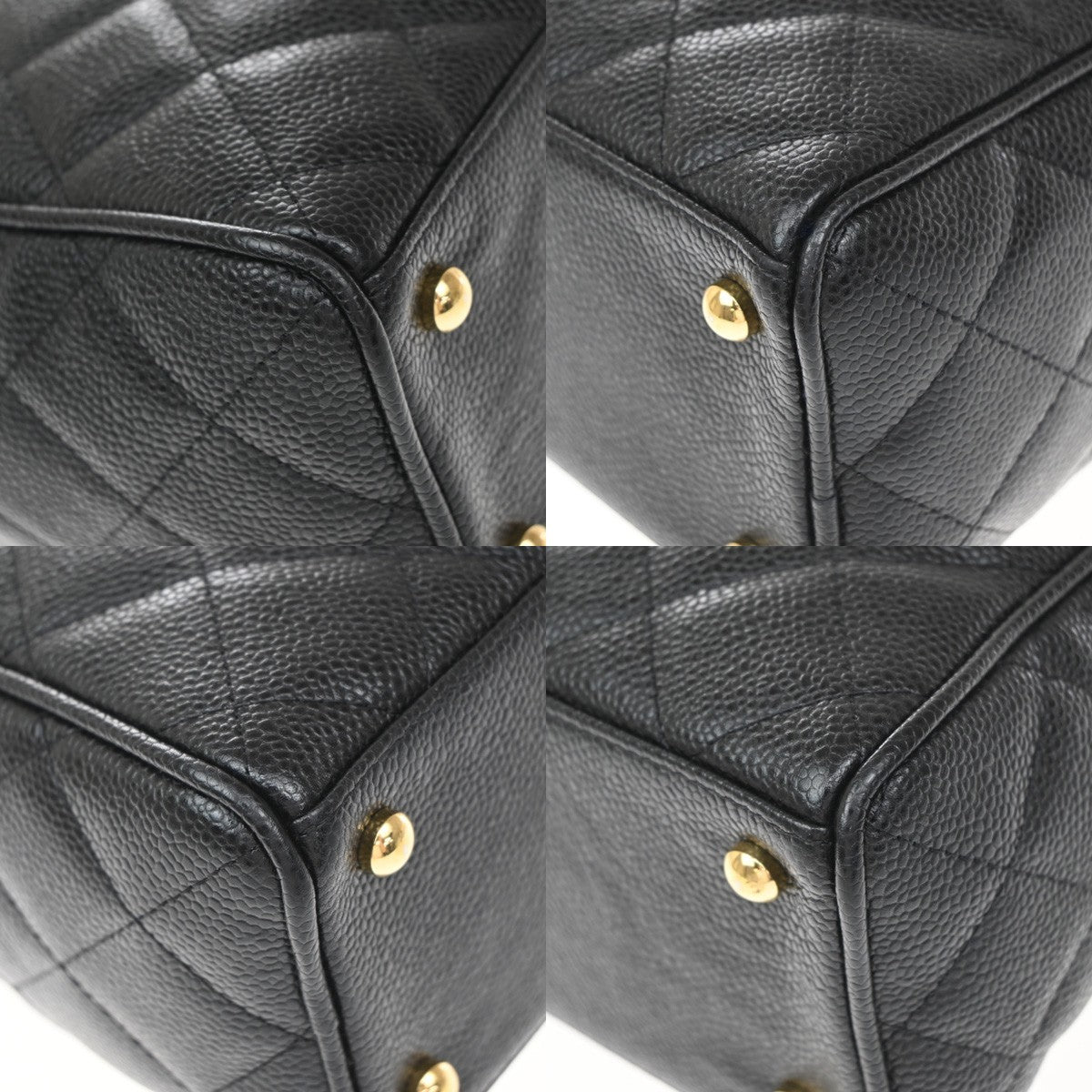 Chanel Timeless Cc Bowler Quilted Caviar Black Leather Handbag (Pre-Owned)