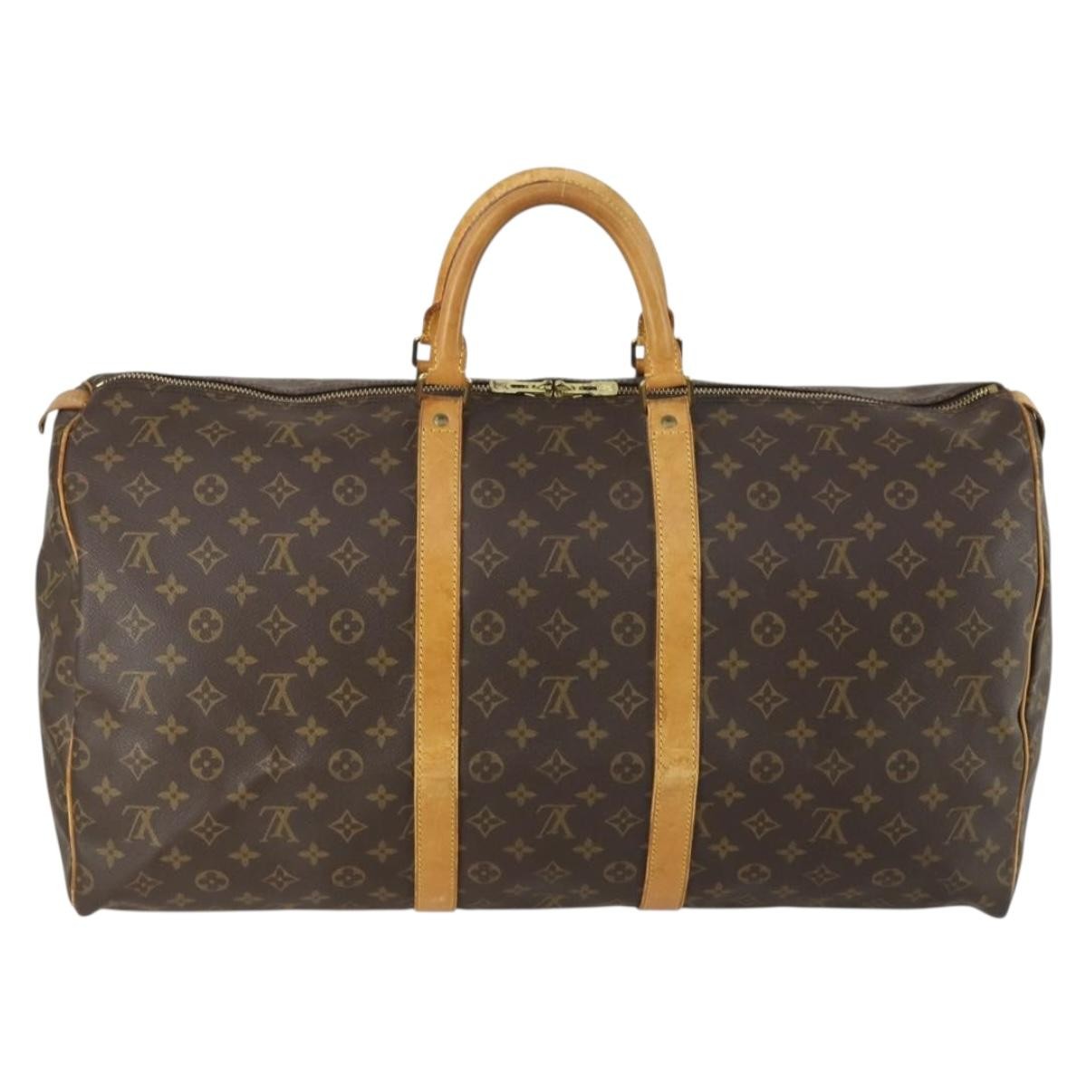 Louis Vuitton Keepall Monogram Canvas Brown Canvas Travel Bag Bag (Pre-Owned)