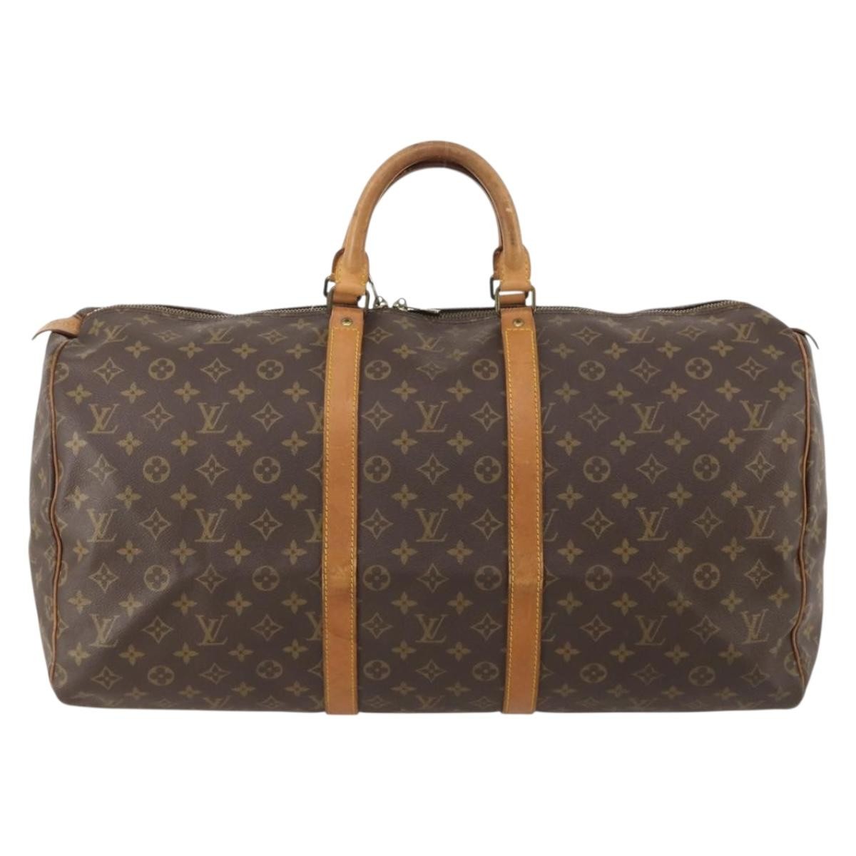Louis Vuitton Keepall Monogram Canvas Brown Canvas Travel Bag Bag (Pre-Owned)
