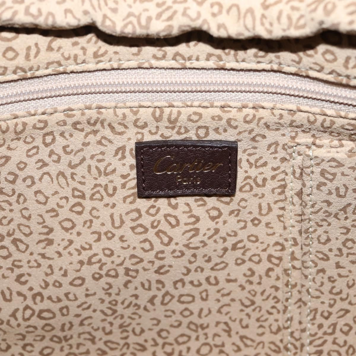 Cartier Panthère Shoulder Leather Brown Leather Shoulder Bag Bag (Pre-Owned)