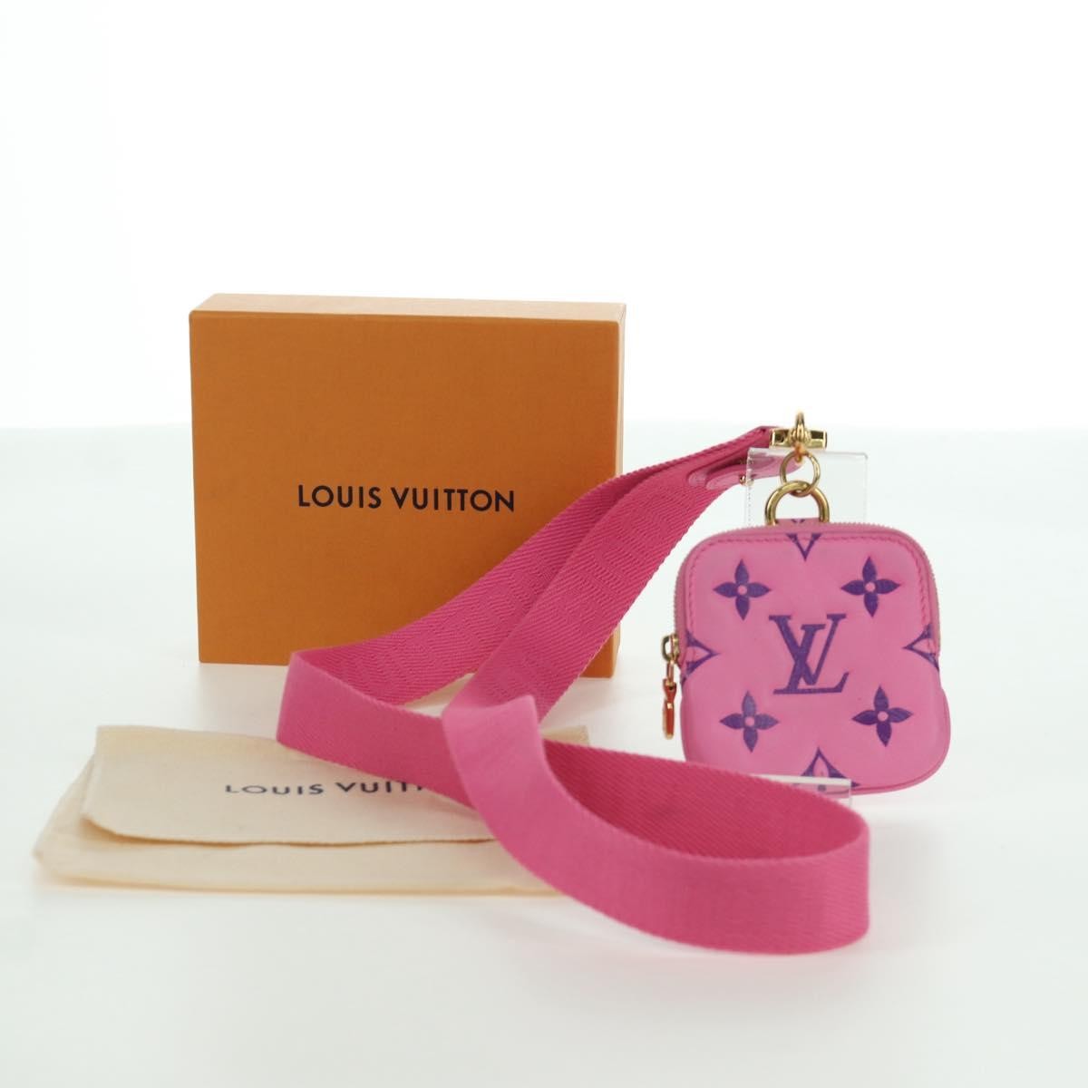 Louis Vuitton Lanyard Multipochette Coin Case Monogram Empreinte Pink Canvas Wallets Accessory (Pre-Owned)