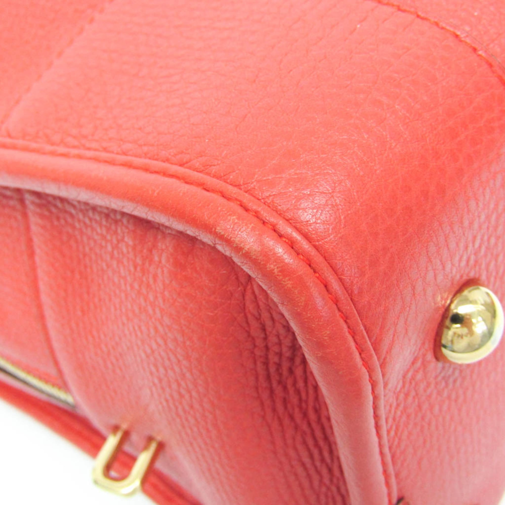 Loewe Amazona Leather Red Leather Handbag (Pre-Owned)