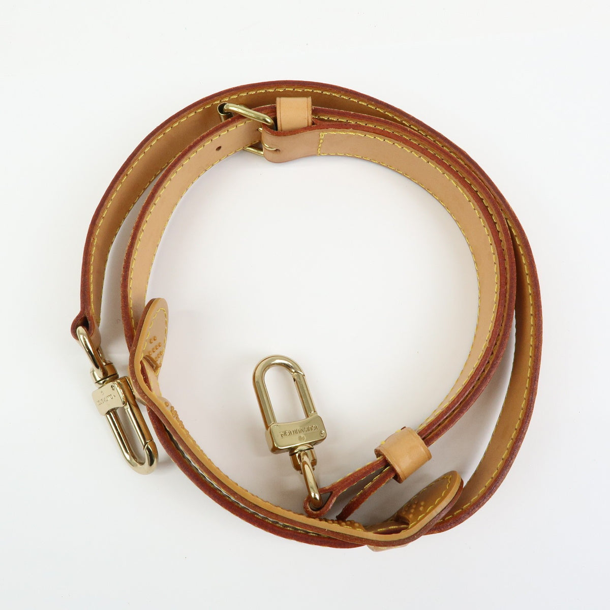 Louis Vuitton Adjustable Shoulder Strap Vachetta Leather Beige Leather Straps Accessory (Pre-Owned)