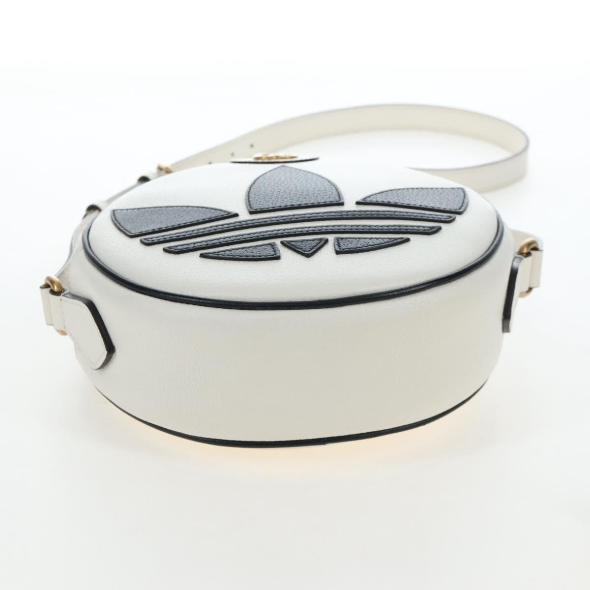 Gucci X Adidas Ophidia Round Leather White Leather Crossbody Bag Bag (Pre-Owned)