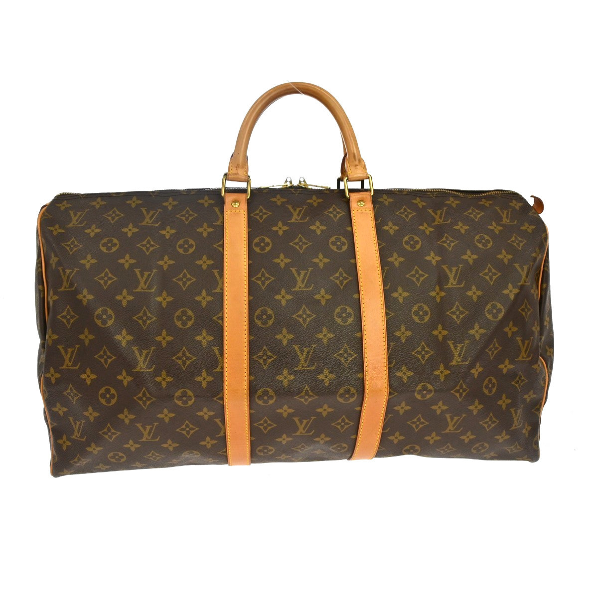 Louis Vuitton Keepall Monogram Brown Canvas Travel Bag Bag (Pre-Owned)