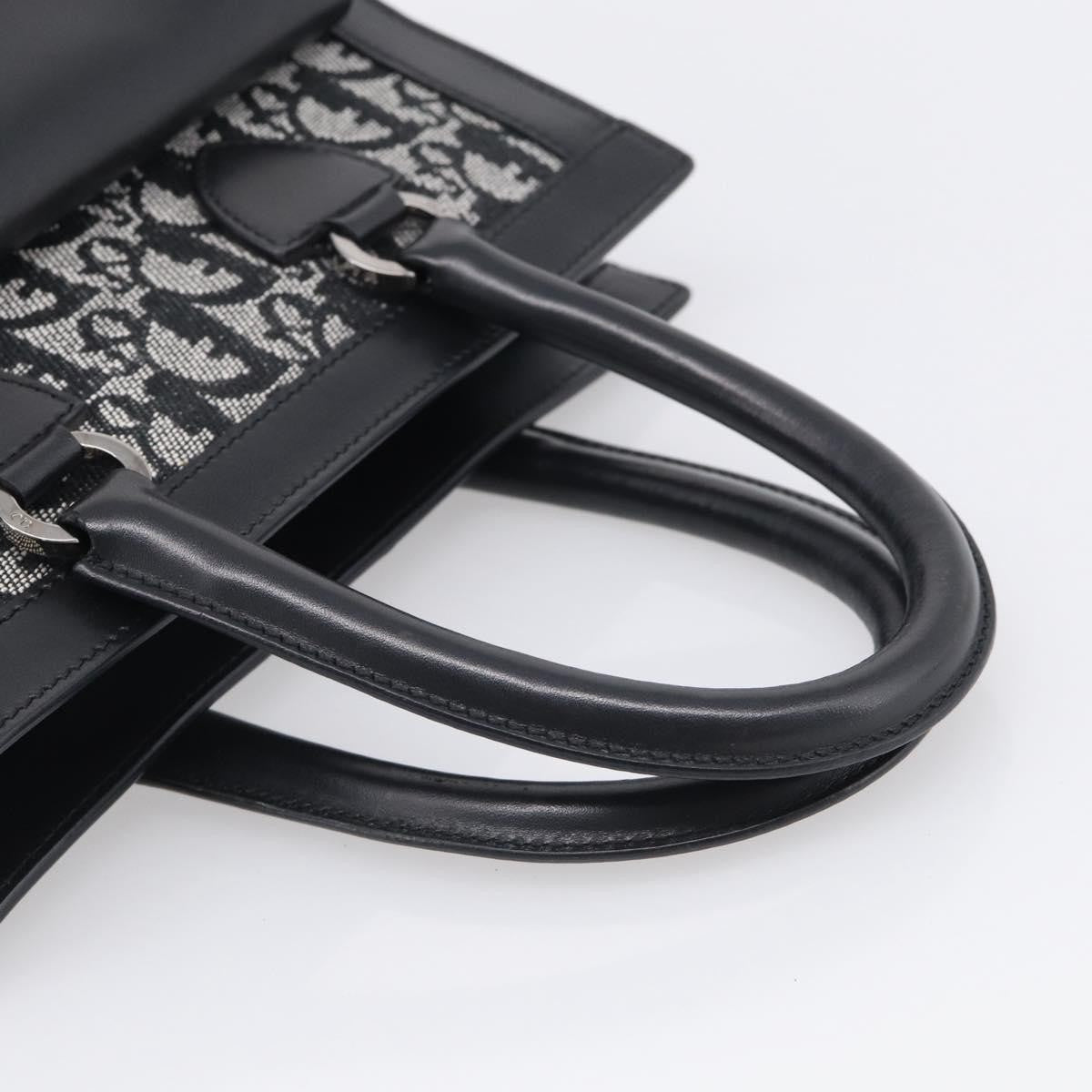 Christian Dior Vintage Trotter Pocket Diorissimo Canvas Black Canvas Tote Bag Bag (Pre-Owned)