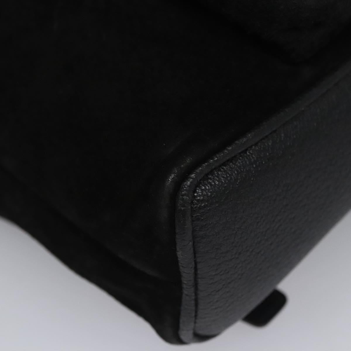 Gucci Gucci Bamboo Daim Black Suede Backpack Bag (Pre-Owned)