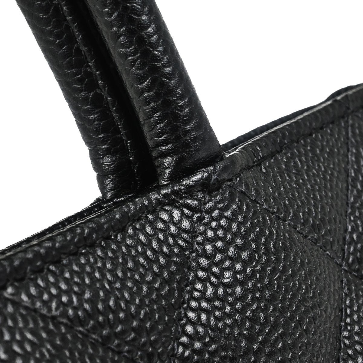 Chanel Medallion Tote Quilted Caviar Black Calfskin Tote Bag Bag (Pre-Owned)