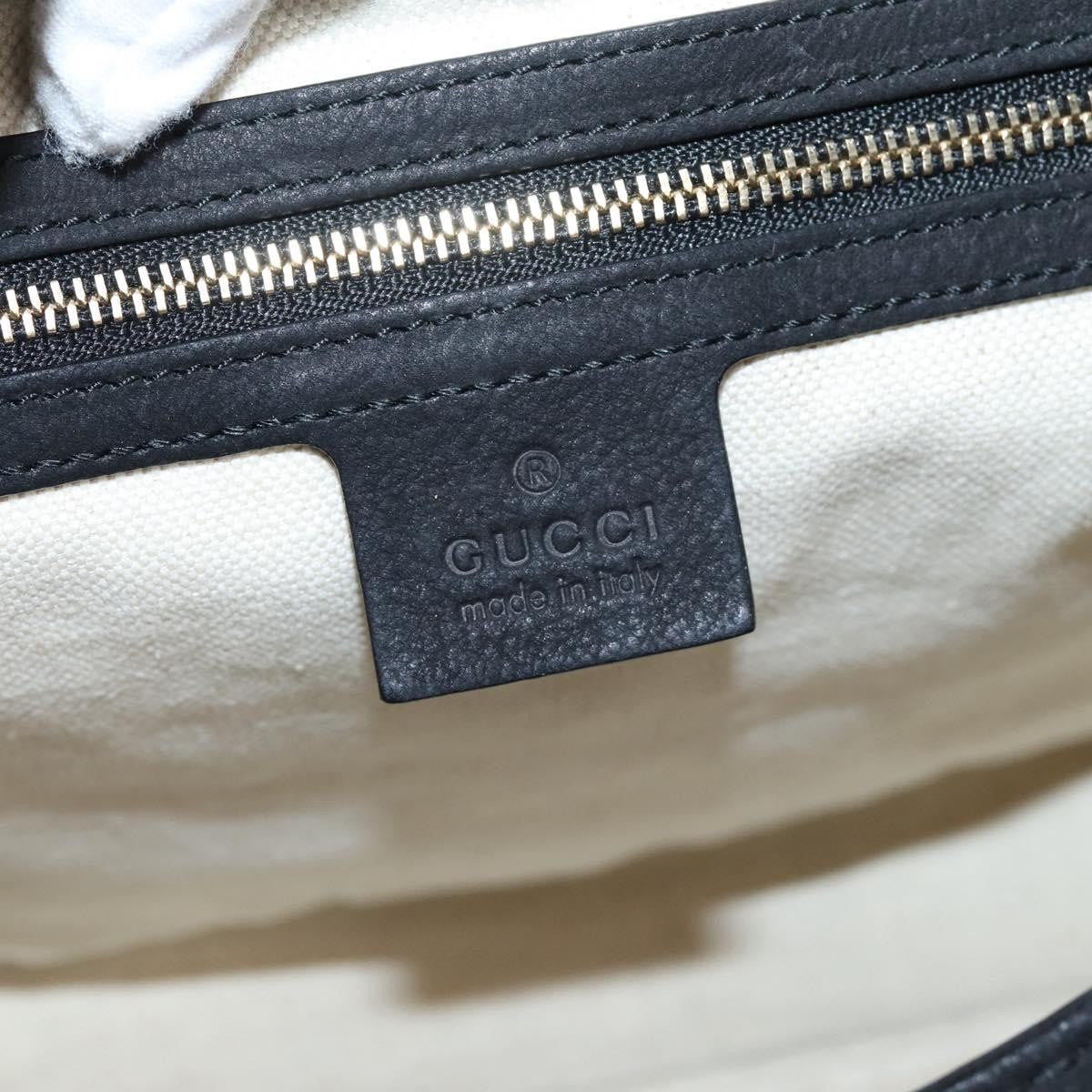 Gucci Jackie O Suede Black Leather Handbag (Pre-Owned)
