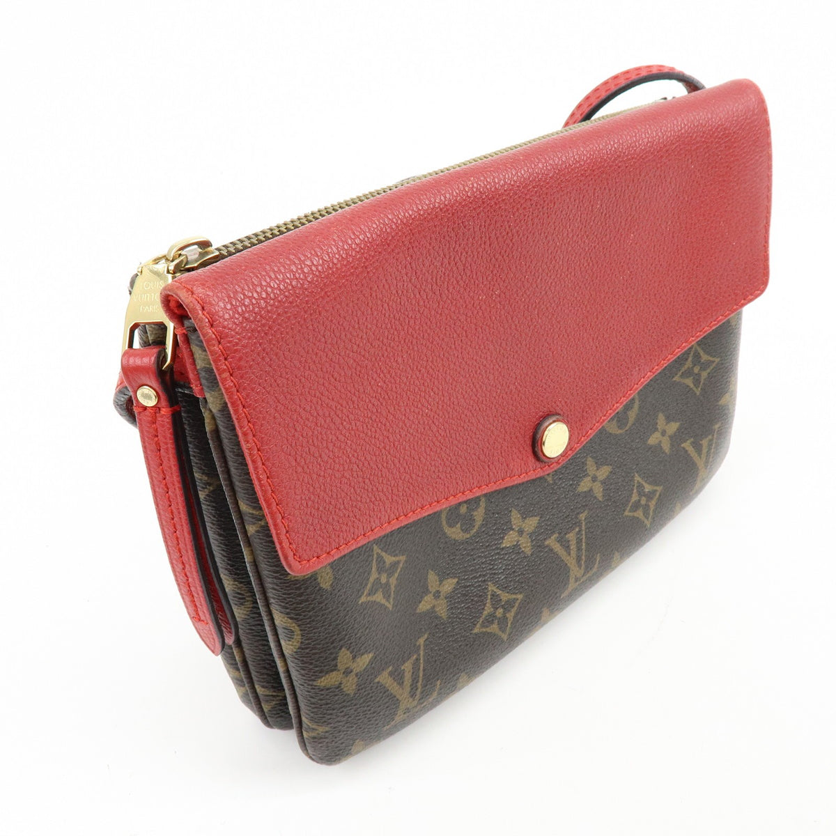 Louis Vuitton Twice Monogram Canvas And Leather Brown Canvas Handbag (Pre-Owned)